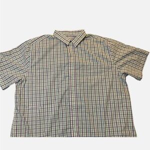 Kings Court Casual Blue and Green Button Down Shirt size 9xL